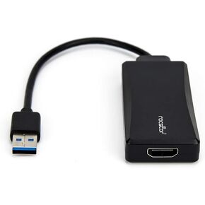 Rocstor 6in Slim USB 3.0 to HDMI M/f Adapter Supports 1920x1200 Black Y10A177-B1
