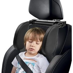 RunSnail Car Headrest Pillow, Car Seat Head Neck Support, Adjustable on Both Sides, Retractable Travel Vehicle Seat Head Support Pillow for Children Adults