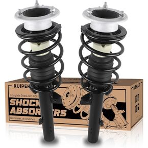 11374 11373 Complete Front Struts Coil Spring Assembly Compatible for 2008-2013 BMW 128i 135i 328i 335i / 2006-2011 BMW 323i Front Pair Set Replacement Shock Absorbers