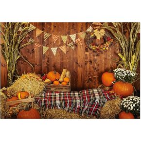 YYNXSY 7X5FT Thanksgiving Autumn Background Autumn Pumpkins to The Countryside Photography Background Harvest Harvest Harvest Background Party Supplies Cake Table Decoration Banner Portrait YY-2501