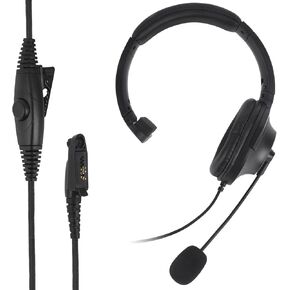 WODASEN Single Side Earmuff Noise Cancelling Overhead Headset with Boom Mic PTT for ailunce hd1 retevis rt29 rt47 rt47v rt48 rt82 rt83 rt87 nr30 rb23 rb46 gp328plus gp344 ex500 Walkie Talkie