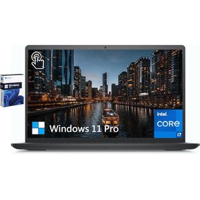 Dell Inspiron 15.6 Inch FHD Touchscreen Business Laptop, Intel Core i7-1255U, 32GB RAM, 1TB SSD, Windows 11 Pro, SD Card Reader, HDMI, Black