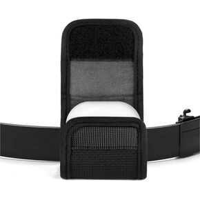 Geekria Earbuds Pouch with Belt Loop Compatible with Samsung Galaxy Buds3 Pro, Galaxy Buds2, Earbud Case Belt Holster, Protective Case Cover with Clip Holder for Bag Strap (Black)