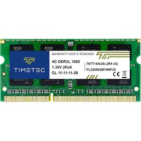 Timetec Hynix IC 8GB DDR3L SODIMM for Intel NUC KIT/Mini PC/HTPC/NUC Board 1600MHz PC3L-12800 Non ECC Unbuffered 1.35V CL11 2Rx8 Dual Rank 204 Memory Ram Module Upgrade(8GB)