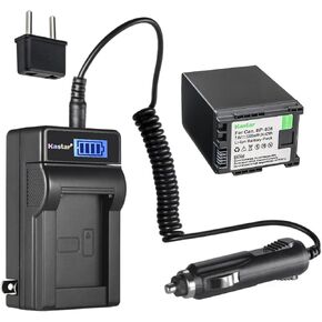 بطارية Kastar BP-828 وشاحن تيار متردد LCD متوافق مع كاميرات Canon XF400، XF405، XA10، XA11، XA15، XA20، XA25، XA30، XA35، XA40، XA45، XA50، XA55، VIXIA HF G21، VIXIA HF G30، VIXIA HF G40 in Kuwait