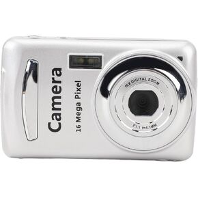 Digital Camera, 1080P 16MP Digital Zoom Camera with 2.4In Color Display, Built in Fill Light, Compact Small CCD Camera for Boys Girls Teens Students