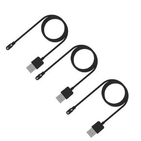 3Pcs Black Compatible with Da Fit Smart Watch Charger, Replacement USB Charger Cable 3.3 Ft Charging Cord for Smart Watch, Smartwatch Cables and Chargers, Smartwatch Accessories, Smart Watch Chargers
