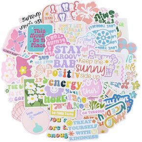 100PCS Pink Motivational Stickers - Waterproof Vinyl Stickers for Laptop, Water Bottles, Phone - Inspirational Decals for Adults, Women, Kids, Teen Girls