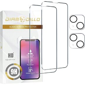 2 Pack Screen Protector + Camera lens protector, Compatible for iPhone 14 Plus 2022 Display 2022 with 2 Pack Camera Lens Protector,Sensor Protection,Dynamic Island Compatible,Case Friendly in Saudi Arabia