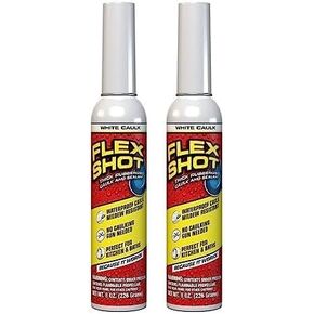 Flex Shot Rubber Adhesive Sealant Caulk, 8-oz, White