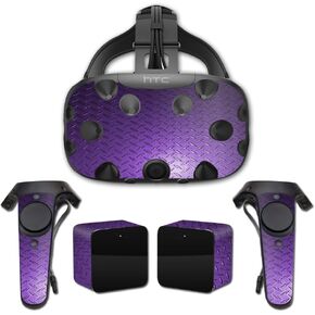 MightySkins Skin Compatible with HTC Vive Full Coverage - Purple Diamond Plate | Protective, Durable, and Unique Vinyl Decal wrap Cover | Easy to Apply, Remove, and Change Styles | Made in The USA