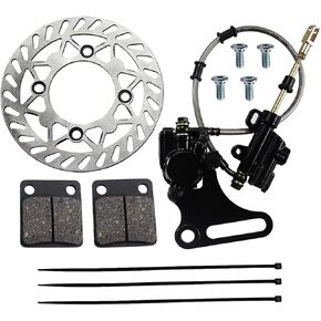 PRO BAT 12mm Rear Disc Hydraulic Brake Assembly Caliper + 190mm Disc Brake Rotor + Brake Pad for SDG SSR 107 110 125 I BK12 Dirt Pit Bike, Black