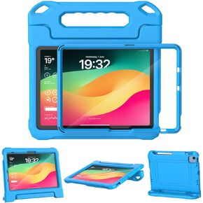 SUPLIK Kids Case for iPad 10th Generation (10.9") & iPad Air 11 inch M2 2024 & iPad Pro 11 5th Gen (M4) 2024, Durable Shockproof Handle Stand Case with Screen Protector and Pencil Holder, Green