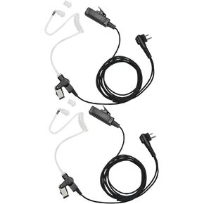 Cp200d Earpiece for Motorola,Walkie Talkie Earpiece with Mic Ptt Compatible with CLS1110 RDM2070d CP200 CLS1410 CP185 Two Way Radio 2 Pack