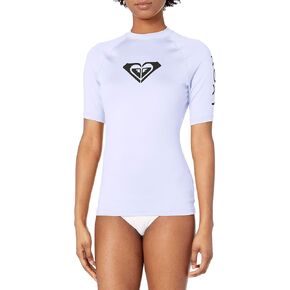 Roxy Women's Standard Whole Hearted Short Sleeve Rashguard, Shocking Pink 241
