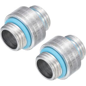 MECCANIXITY Water Cooling Tube Fitting G1/4" External Compression Connector 8mm Aluminum Pack of 2