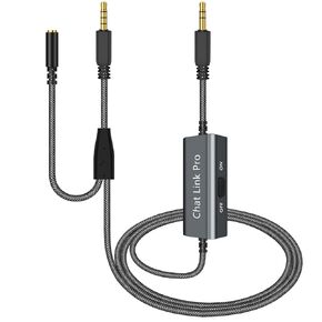 LecLooc Chat Link Pro Cable for Elgato HD60 S/S+, HD 60 PRO, 4K 60 PRO, HD60 X Gaming Capture Card, Chat Audio Cable Adapter for Nintendo Switch Xbox One PS4 PS5 with Isolator (6.6FT)