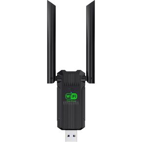 1300Mbps USB WiFi Adapter WiFi USB 3.0 Dual Band 5G/2.4G, Dual 2dBi Antennas, Supports Windows11/10/8.1/8/7/XP, Wireless Adapter for Desktop Computer Network Adapters.