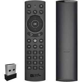 Bluetooth Voice Remote Control,BT5.0 USB Wireless Voice Control Sensing Backlit 2.4G Air Remote Mouse with IR Learning for PC,Projector,Smart TV,Android TV Box(G20S PRO BT)
