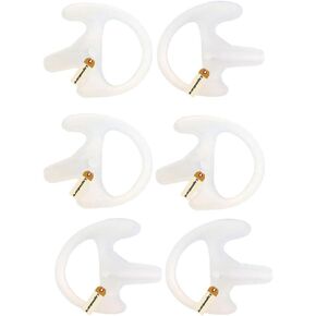 Lsgoodcare 20Pcs Replacement Earmold Earbud Left Ear Piece Compatible for Motorola Kenwood Midland Two Way Radio Acoustic Coil Tube Earpiece - Silicone Walkie Talkie Earmould Ear Buds Pink Small in Kuwait
