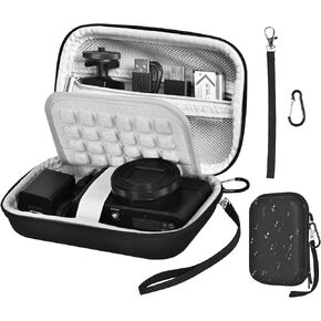 EMART Digital Camera Case, Small Camera Bag(Fit Camera Size<6"x4"x1") for Canon PowerShot ELPH 180/Sony DSCW800 830/CAMKORY/Kodak Pixpro, Camera Carrying Case with EVA Anti-Shock Bubble(Pink)