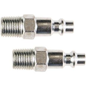 Primefit IP1414MS-2 1/4-Inch Industrial Steel Plug Set with 1/4-Inch Male NPT, 2-Pieces