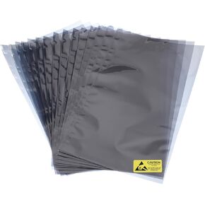 MECCANIXITY 15Pcs Anti Static Bags ESD Shielding Bag Flat Open Top Anti Static Bag for Electronic Devices 15.7x23.6 Inch(400 * 600mm)