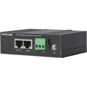 Intellinet Network Solution Industrial Gigabit High-Power PoE+ Injector, 1 x 30 W Port, IEEE 802.3at/af Power Over Ethernet (PoE+/PoE), Metal Housing