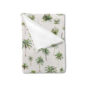 Watercolor Palm Trees Baby Blanket for Boy Girl Green Palm Trees Soft Swaddle Blanket Summer Beach Flannel Receiving Blankets for Toddler Baby Nursery Bed Blanket Stroller Crib Playmat 30x40