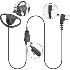 VBLL D شكل الأذن هوك سماعة مع PTT ميكروفون سماعة ل IC-F3011 IC-F4011 IC-F3001 IC-F4001 IC-F1000 IC-F2000 IC-F3210D IC-F4210D IC-F3230D IC-F4230D IC-T70A V80 راديو