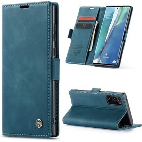 Kowauri Galaxy Note 20 Ultra Case,Leather Wallet Case Classic Design with Card Slot and Magnetic Closure Flip Fold Case for Samsung Note 20 Ultra 5G (Coffee)