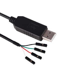 USB to TTL Serial 5v Adapter Cable TX RX Signal 4 Pin 0.1 inch Pitch Female Socket FT232RL Chip for Windows 11 10 8 7 XP Vista