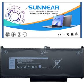 MXV9V Laptop Battery Replacement for Dell Latitude 5300 E5300 5310 E5310 7300 E7300 7400 E7400, Inspiron 7300 7306 2-in-1 Black, Latitude 5300 5310 2-in-1, 5VC2M 05VC2M 829MX 0829MX 60Wh 7.6V