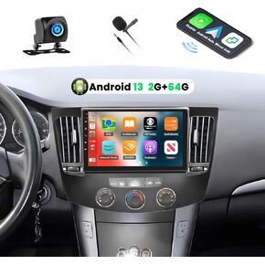 [2G 64G] Android 13 Car Stereo Radio for Hyundai Sonata NF 2009 2010 Wireless Apple Carplay&Android Auto GPS Navigation, 9" Touchscreen Bluetooth Hi-Fi Audio/Mirror Link/WiFi/SWC/USB+Backup Camera&Mic