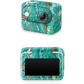 Skin Compatible with Insta360 GO 3 (2023) - Turquoise Ripple - Premium 3M Vinyl Protective Wrap Decal Cover - Easy to Apply | Crafted in The USA by MightySkins