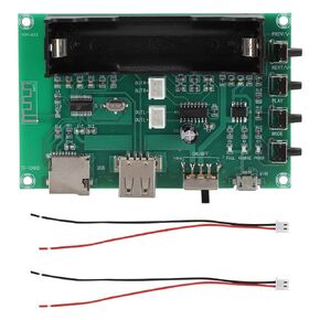 Bluetooth Audio Amplifier Board, PAM8403 5V 5W+5W Dual Channel Digital Power Amplifier Board, 18650 Battery Rechargeable 20m Cover Range for Speaker DIY