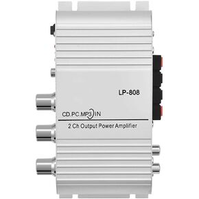 Mini Digital Amp for Car, 20W 2 Channel HiFi Bass Audio Power Amplifier Audio Receiver Speaker Amp, Support Mobile Phones, DVD Players