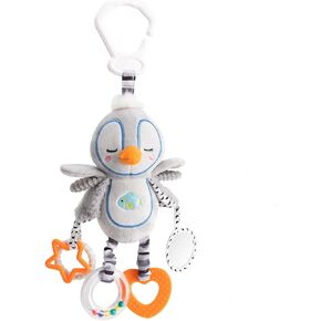 Soft Baby Hanging Toys, Car Seat Toys Baby Toys 0-3 Months, Stroller Toys Infant Toys 0-6 Months Newborn Toys, Carseat Toys for Infants 0-12 Months, Baby Dangle Hanging Toys (Penguin)