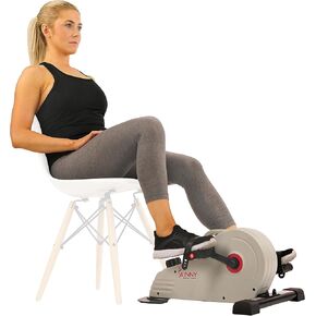 Sunny Health & Fitness Under Desk Motorized Exercise Foot Peddler, Portable Mini Cycle Bike For Stationary Home Workouts - SF-B0960 Black