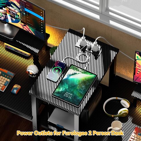 Furologee Recessed Flat Plug Power Outlet with 2 USB Ports,Flush Mount Furniture Desktop,Under Table,Hidden Charging Station for Computer Desk,Nightstand,Side Table,6ft Cord,White in Saudi Arabia