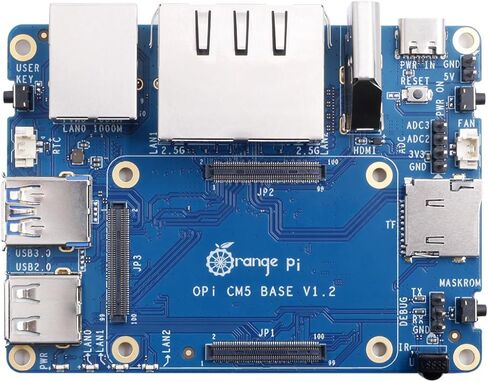Orange Pi CM5 Base Board Rich Interface, Two 2.5G High-Speed LAN Ports, One Gigabit LAN Port and Four Camera Ports for Orange Pi CM5 in Saudi Arabia