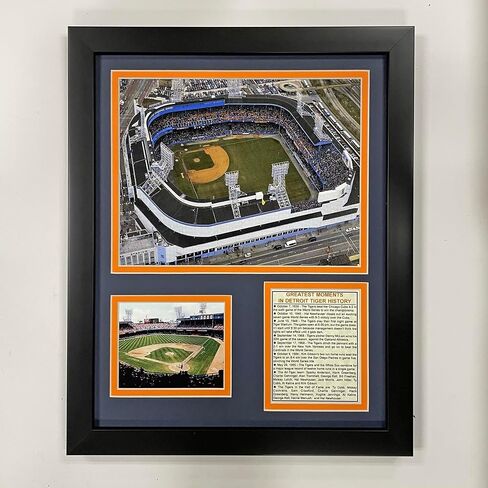 Legends Never Die "Cincinnati Reds Crosley Field Framed Photo Collage, 11 x 14-Inch, (11318U) in Saudi Arabia