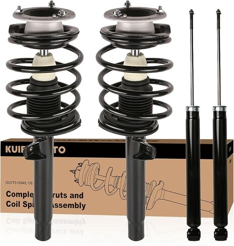11374 11373 مجموعة زنبركية كاملة من الدعامات الأمامية متوافقة مع 2008-2013 BMW 128i 135i 328i 335i / 2006-2011 BMW 323i مجموعة زوج أمامي ممتص الصدمات البديل in Kuwait