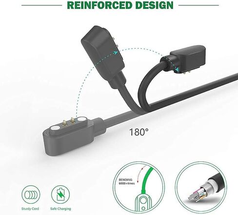 Charger Cable Compatible for MVEFOIT Y22/Wwzzey Y22/Smaiit Y22/BANLVS Y22/A-TGTGA Y22 Smart Watch Magnetic USB Charging Dock Cord Station Accessories - Pins' Gap 2.84mm in Saudi Arabia