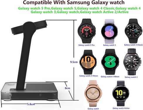 Galaxy Wacth Charger,Charging Dock for Galaxy Watch 6/6 Classic,Galaxy Watch 5/5 Pro Watch 4 Galaxy Watch 3 Charger,Galaxy Watch Active/Active 2 in Saudi Arabia
