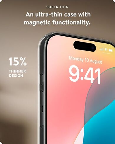 Mous for iPhone 16 Pro Max Case Clear MagSafe Compatible - Super Thin 2.0 - Transparent Slim Magnetic Phone Cover in Kuwait