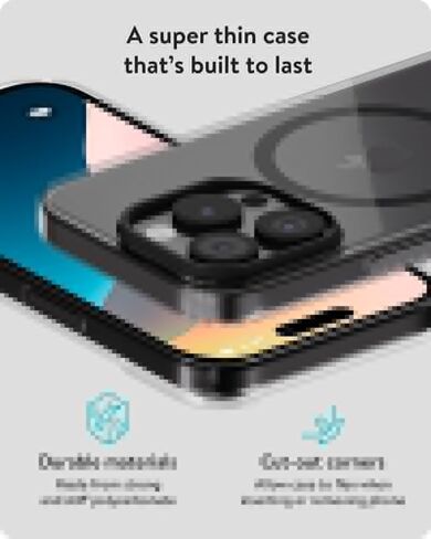 Mous for iPhone 16 Pro Max Case Clear MagSafe Compatible - Super Thin 2.0 - Transparent Slim Magnetic Phone Cover in Kuwait