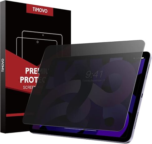 TiMOVO 1 Pack Privacy Screen Protector for iPad Pro 11 (4th/3th/2th/1st, 2022/2021/2020/2018)/ iPad Air 5 / Air 4 10.9 (5th/4th, 2022/2020), Anti-Spy Tempered Glass, 9H Hardness, Bubble Free in Saudi Arabia