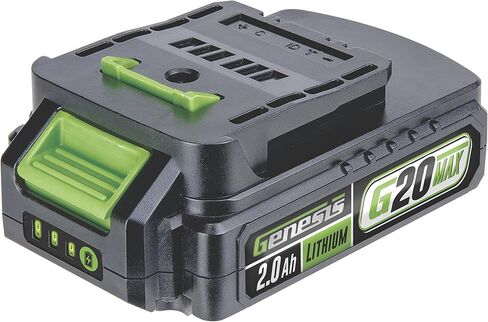 Genesis G20MAX 20V مثقاب مطرقي لاسلكي 1/2 بوصة مع بطارية وشاحن 2.0 أمبير، ظرف تصعيد معدني بالكامل، نطاق سرعتين، وضمان لمدة عامين in Kuwait