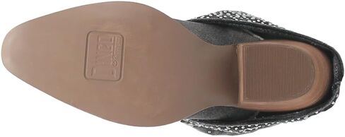 Dingo Womens Eye Candy Rhinestone Snip Toe Casual Boots Over the Knee Mid Heel 2-3" - Black in Saudi Arabia